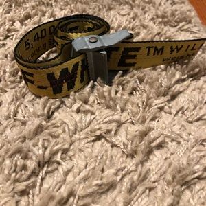 unisex off white belt caution off white yellow